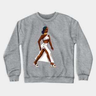 Black is beautiful Afro queen Striding- The best Gifts for black women 2022 Crewneck Sweatshirt